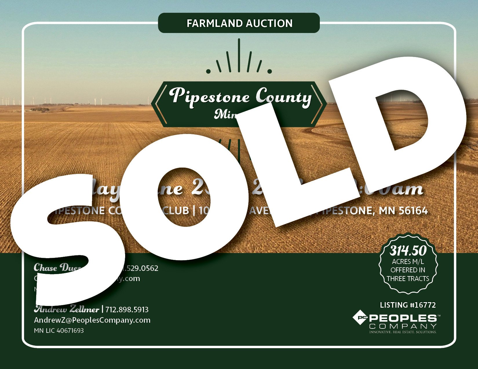 Listing 16772 314.50 acres in MN Peoples Company